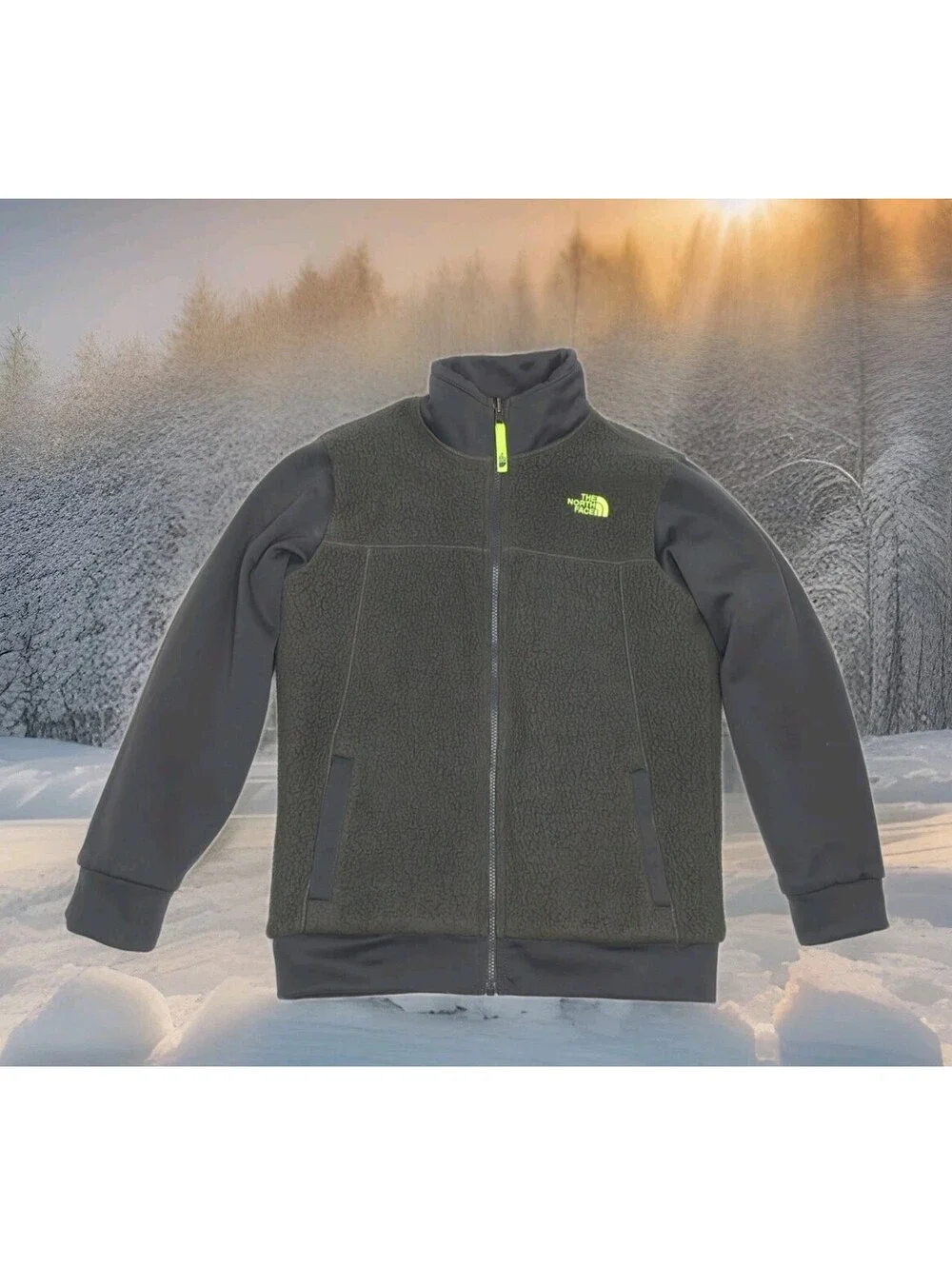 The North Face Winter Jacket Boys Youth Large 14 16 Reversible Chimbo Yukon Ski